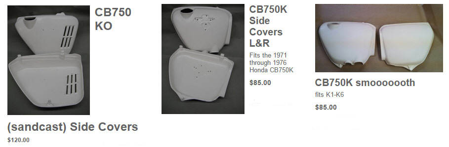 Honda 750 side covers 1969-1976